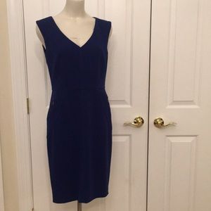 Laundry by Shelli Segal blue sheath dress w zipper